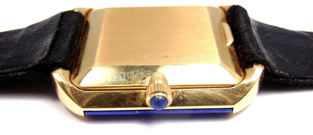 PATEK PHILIPPE Yellow Gold, Lapis Lazuli and Diamond Wristwatch Ref 4323 4
