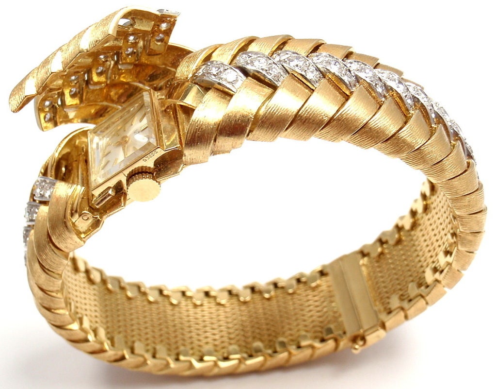 SPRITZER & FUHRMANN Diamond Yellow Gold Bracelet Watch