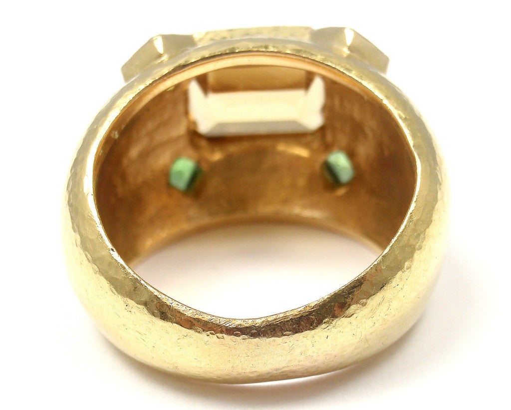 Women's ELIZABETH LOCKE Yellow Sapphire & Tsavorite Garnet Gold Ring
