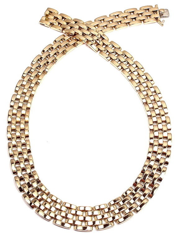 Women's CARTIER Maillon Panthere Five-Row Yellow Gold Necklace