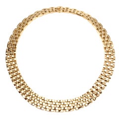 CARTIER Maillon Panthere Five-Row Yellow Gold Necklace