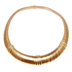 CARTIER Tubogas Tri-Colored Gold Necklace