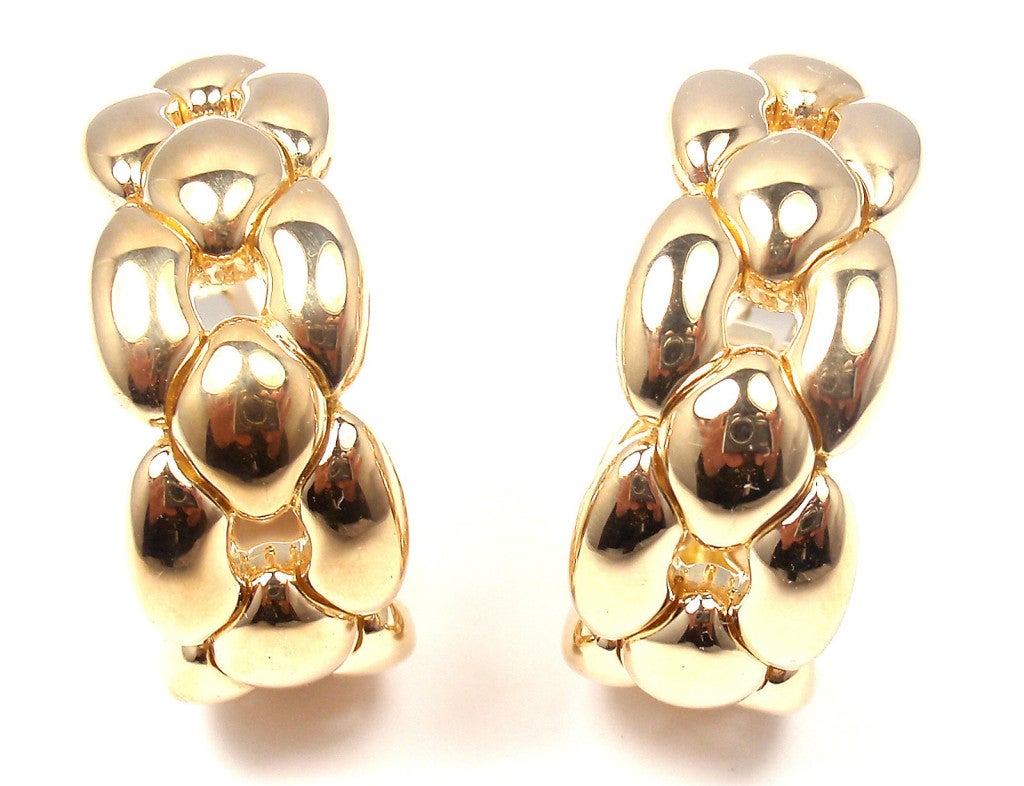 CARTIER Large Link Hoop Yellow Gold Earrings