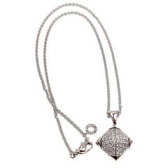 BULGARI Diamond "Piramide" White Gold Necklace 4