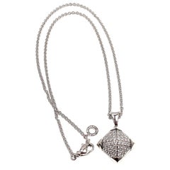 BULGARI Diamond "Piramide" White Gold Necklace