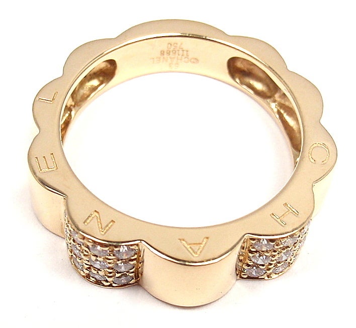 Women's Chanel Diamonds Yellow Gold Band Ring