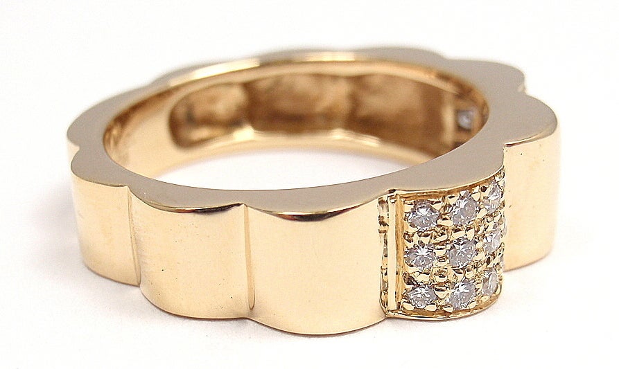 Chanel Diamonds Yellow Gold Band Ring 2
