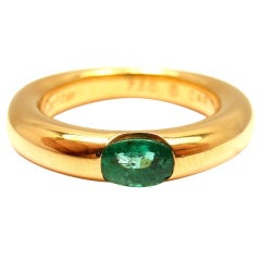 CARTIER Bague à anneau en or jaune Elipse Emerald
