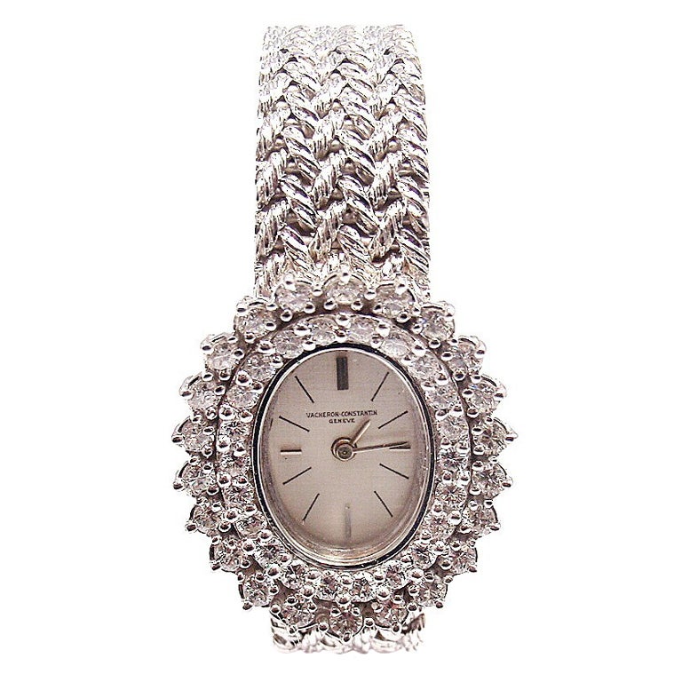 Vacheron & Constantin Lady's White Gold, Diamond Bracelet Watch