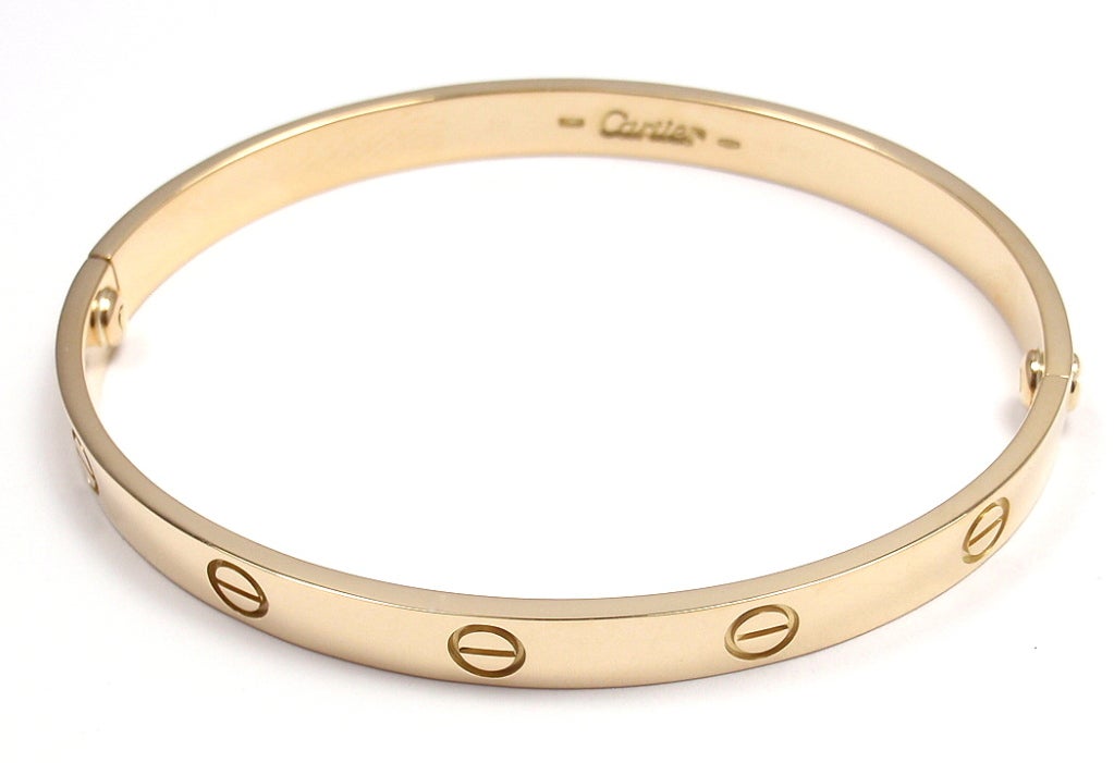 CARTIER Love Yellow Gold Bangle Size 19 3