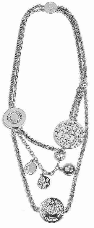 Rare 18k White Gold Diamond Necklace by Chanel. With 115 Diamonds, VVS Clarity, F Color. Total Diamond Weight: 3CT. This necklace comes with its original Chanel box and certificate of authenticity. 

Details: 
Length: 16