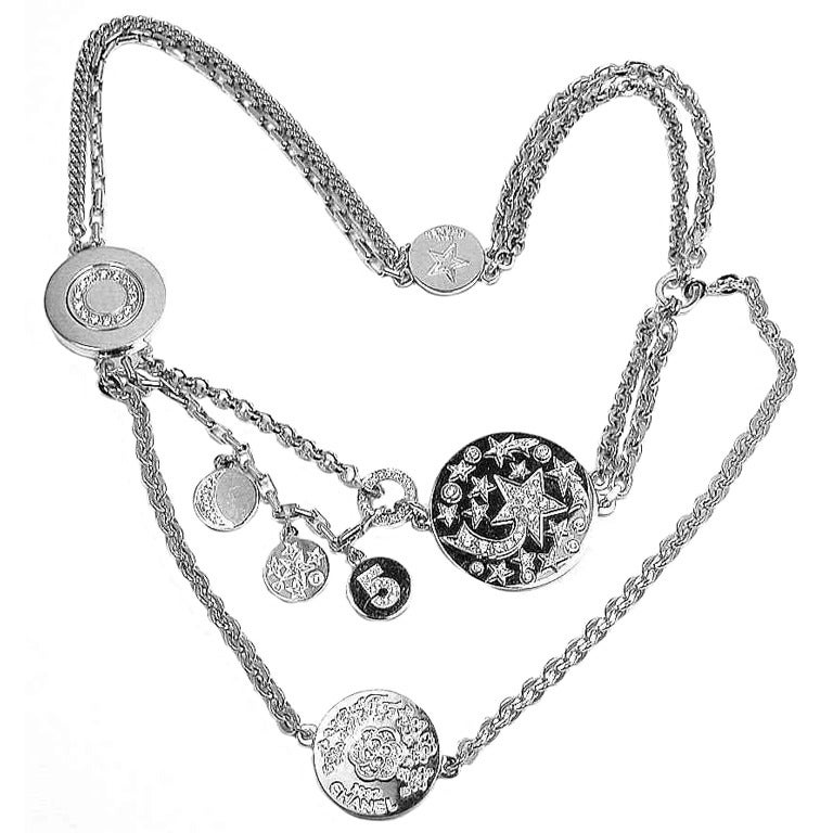 CHANEL Diamond White Gold Necklace