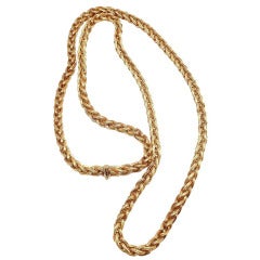 TIFFANY & CO Braided Yellow Gold Necklace