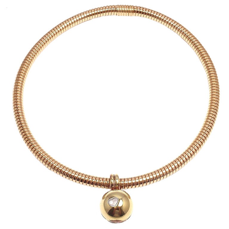 CHOPARD Collana Happy Diamonds in oro rosa