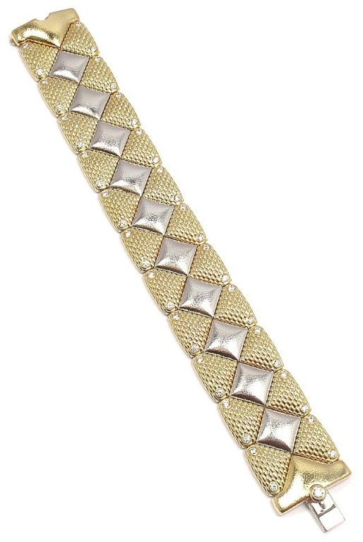 Alex Sepkus Diamond Gold Platinum Link Bracelet 2