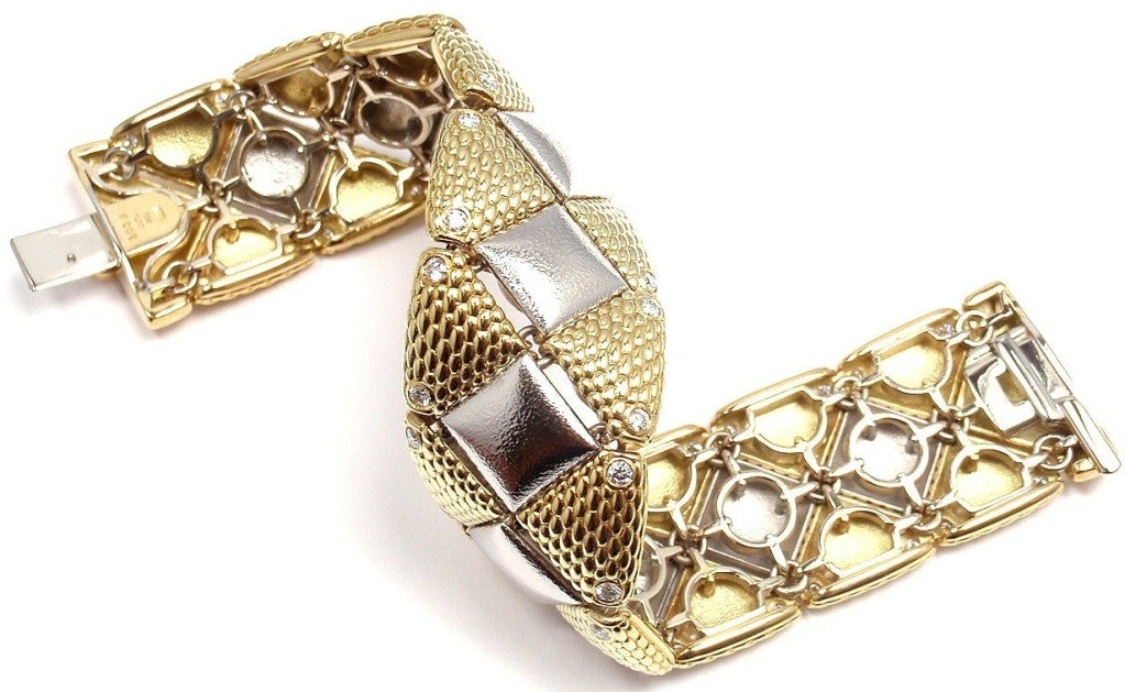 Alex Sepkus Diamond Gold Platinum Link Bracelet 4