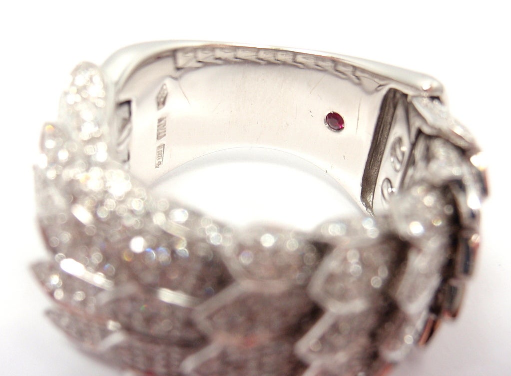 Women's ROBERTO COIN Diamond Cobra White Gold Ring