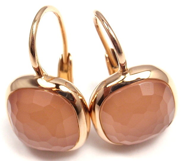 POMELLATO Cipria Rose Quartz Rose Gold Earrings at 1stDibs