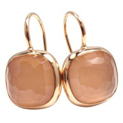 POMELLATO Orecchini in oro rosa al quarzo rosa Cipria
