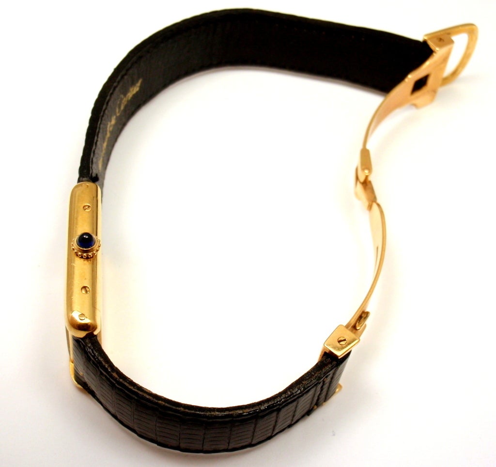 Cartier Lady's Yellow Gold Tank Wristwatch at 1stdibs