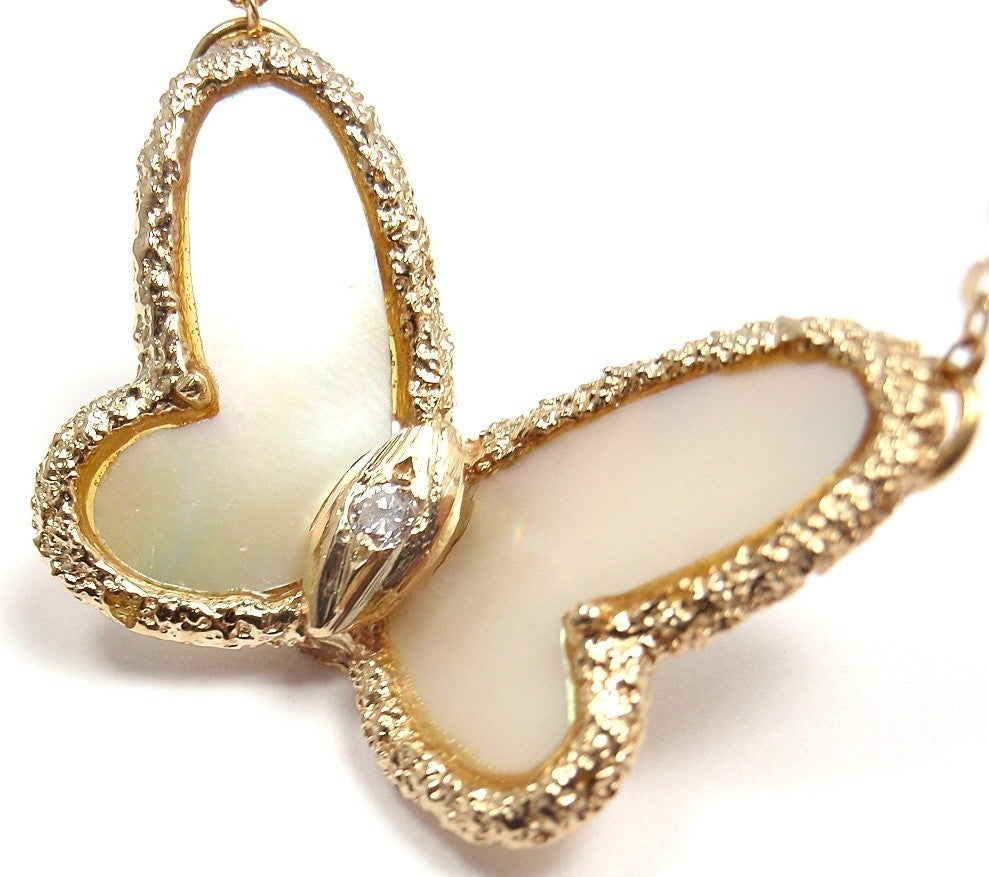 van cleef diamond butterfly necklace