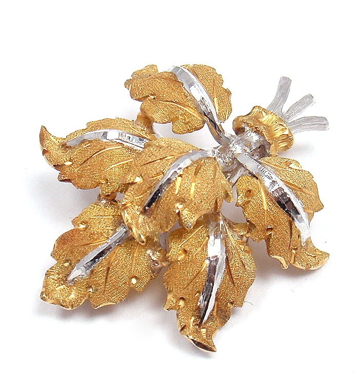 FREDERICO BUCCELLATI Leaf Yellow Gold Brooch Pin