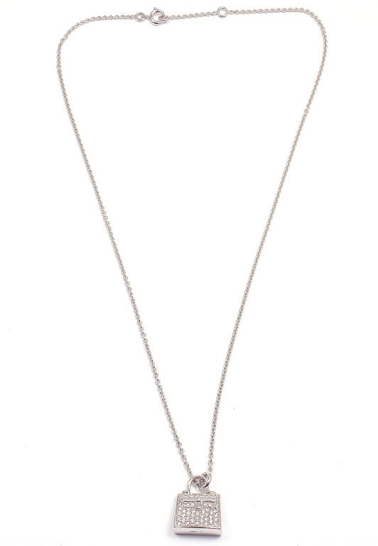 hermes kelly diamond necklace