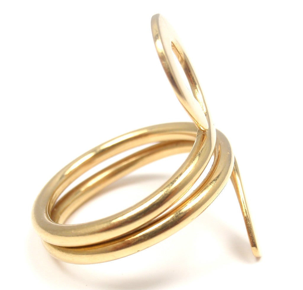 18k Yellow Gold Dinh Van Freeform Ring by Cartier. 

Details: 
Ring Size: 7 (resize available) 
Weight: 7.5 grams
Top Width: 1