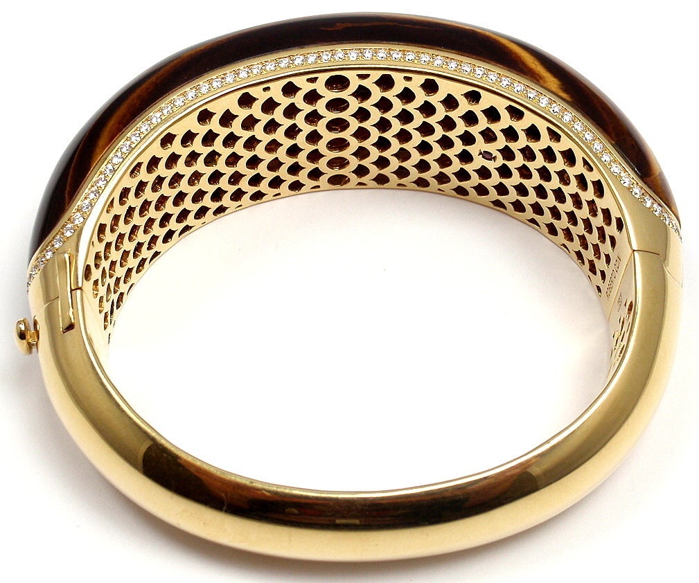 ROBERTO COIN Diamant-Armband mit Tigerauge aus Gelbgold 2