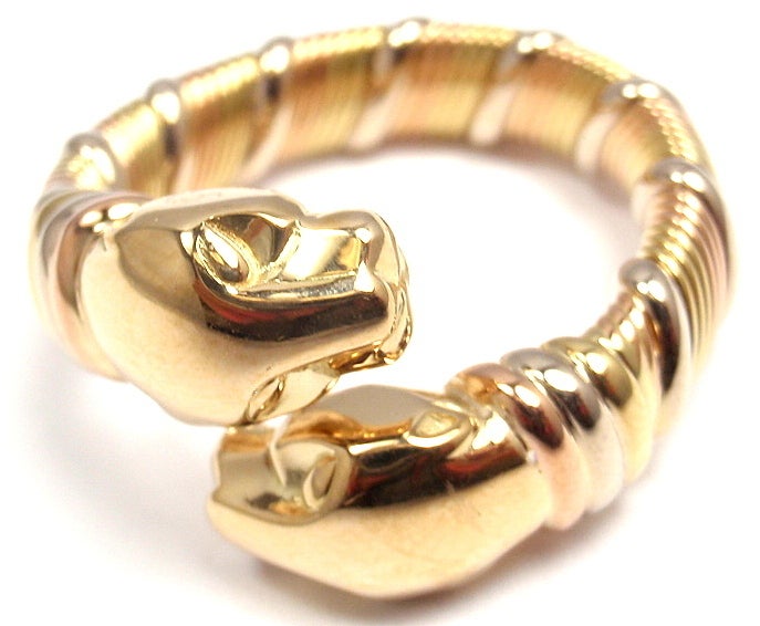CARTIER Panther Tri-Color Gold Ring