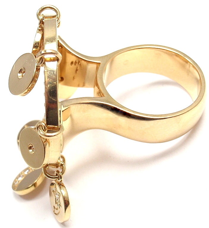 Women's CHANEL Comete Diamond Charm Yellow Gold Ring