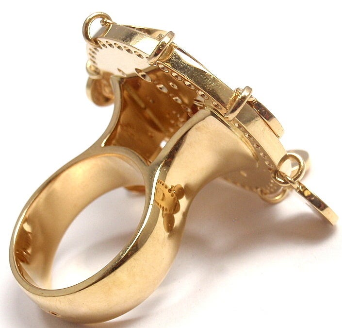 CHANEL Comete Diamant-Charm-Gelbgoldring 2