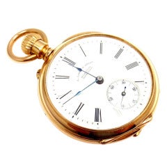 A. Lange & Sohne Yellow Gold Pocket Watch