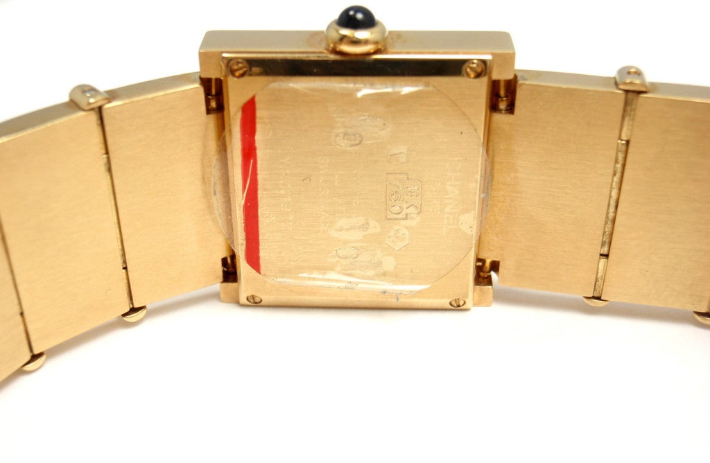 Chanel Lady's Yellow Gold Mademoiselle Quartz Bracelet Watch 2