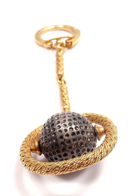 Patek Philippe Golf Ball Yellow Gold Keychain In New Condition In Holland, PA