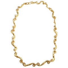 Jean Mahie Yellow Gold Link Necklace