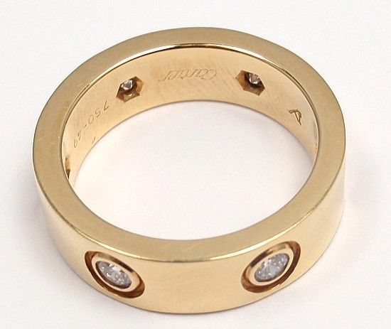 Women's CARTIER LOVE Diamond Yellow Gold Ring