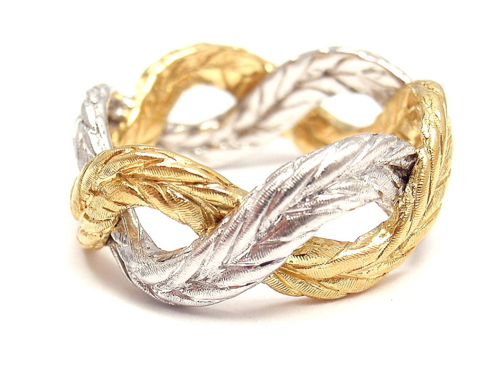 Women's MARIO BUCCELLATI Infinity Yellow & White Gold Ring
