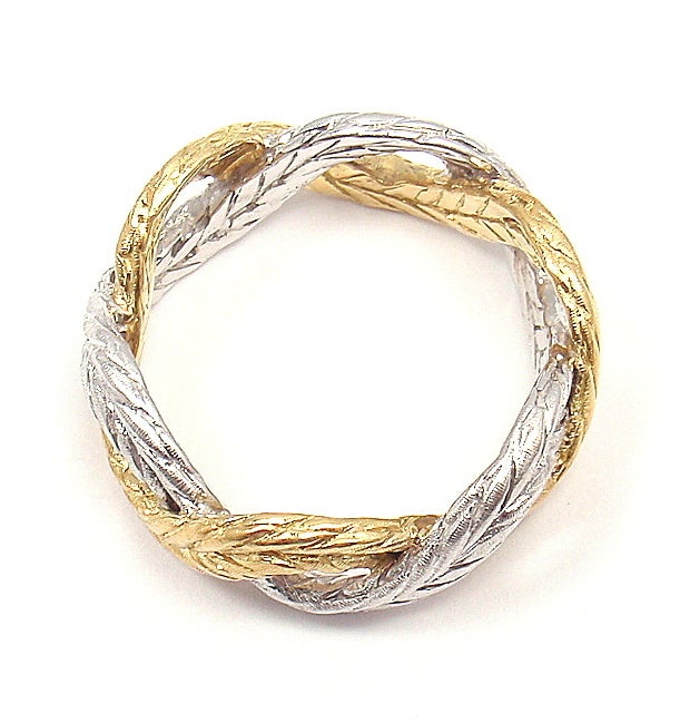 MARIO BUCCELLATI Infinity Yellow & White Gold Ring 1