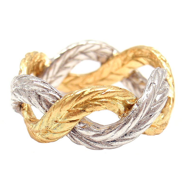 MARIO BUCCELLATI Infinity Yellow & White Gold Ring