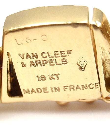 VAN CLEEF & ARPELS Diamond Yellow Gold Bangle Bracelet 1
