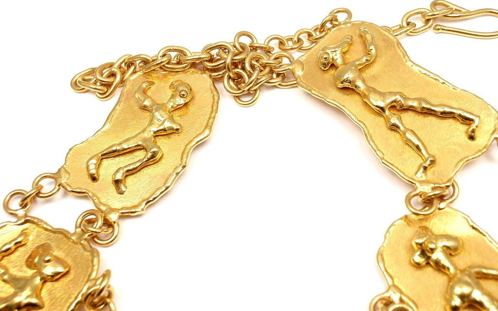 Women's Jean Mahie Heavy Gold Large Link Necklace