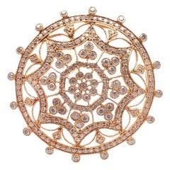 SONIA B. BITTON Diamond Rose Gold Pin Brooch