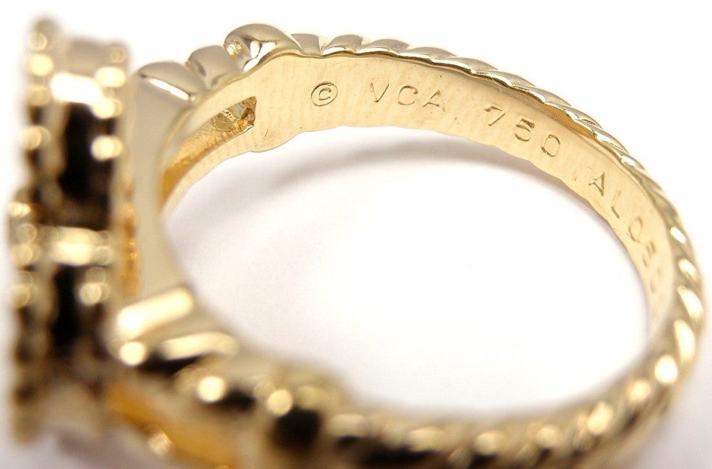 VAN CLEEF & ARPELS VCA Vintage Alhambra Diamond Ring 2