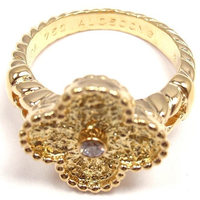VAN CLEEF & ARPELS VCA Vintage Alhambra Diamond Ring 4