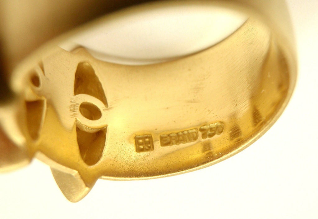 Elizabeth Rand Diamond Yellow Gold Ring In New Condition In Holland, PA