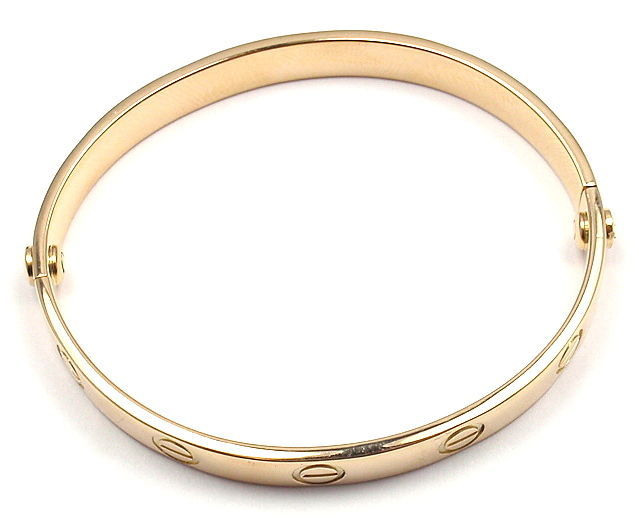 CARTIER Love Yellow Gold Bangle In New Condition In Holland, PA