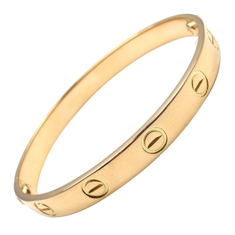 CARTIER Love Yellow Gold Bangle at 1stdibs