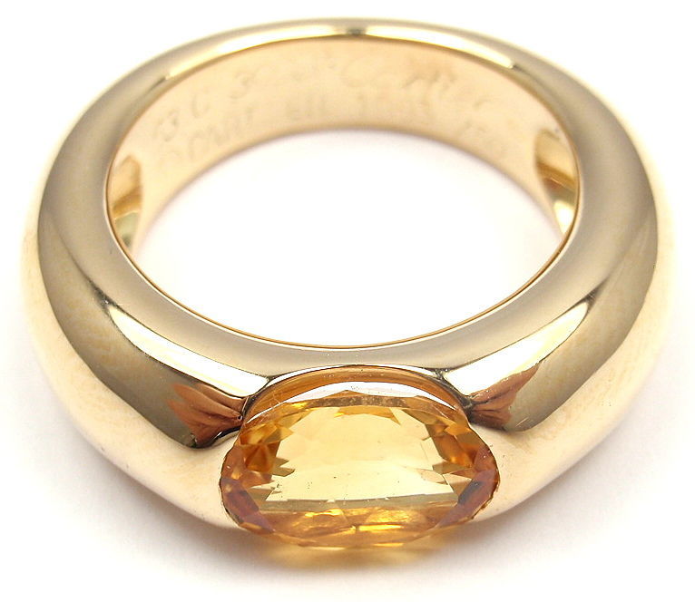 bague à large anneau en or jaune 18k 
