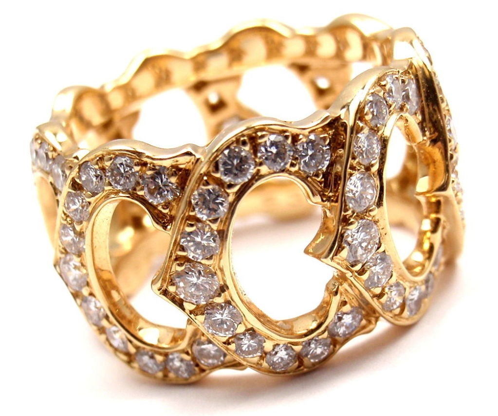 Women's CARTIER Diamond C de Cartier Yellow Gold Ring